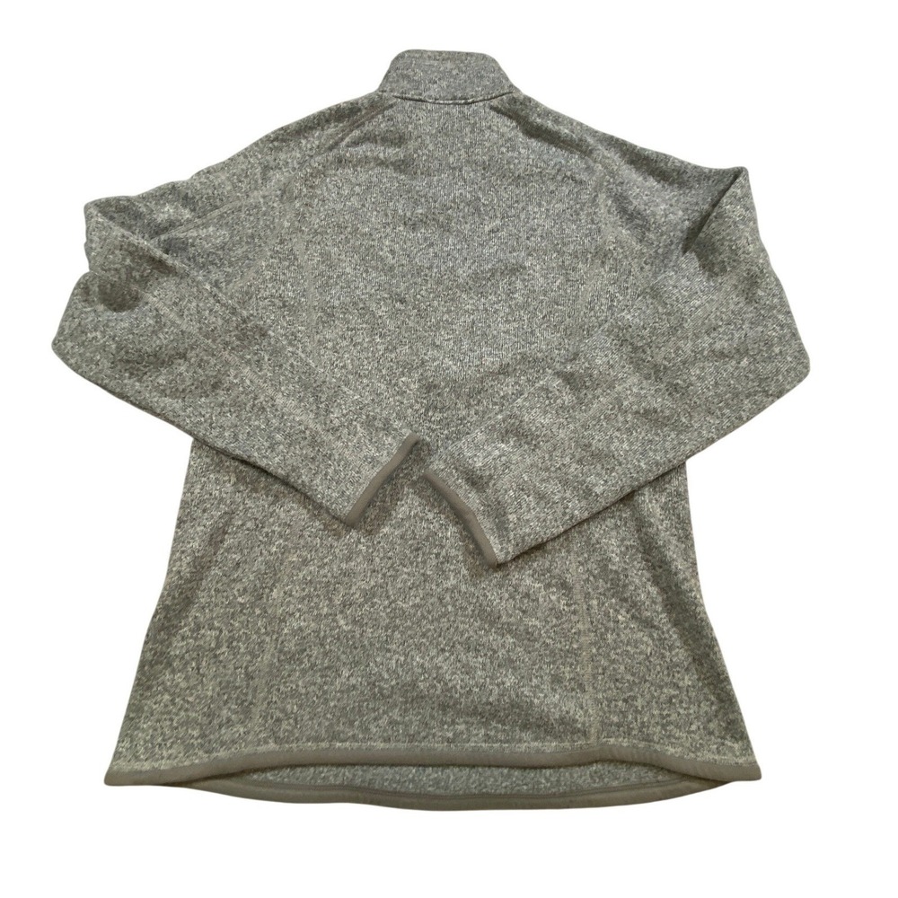Patagonia Gray Marled Fleece Quarter Zip Pullover Size Large Worn Wear - Picture 4 of 10